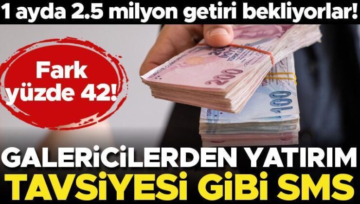 1 Ayda 2.5 Milyon Getiri Bekliyorlar! Galericilerden Yatırım Tavsiyesi Gibi Taksi Plakası Sms’i