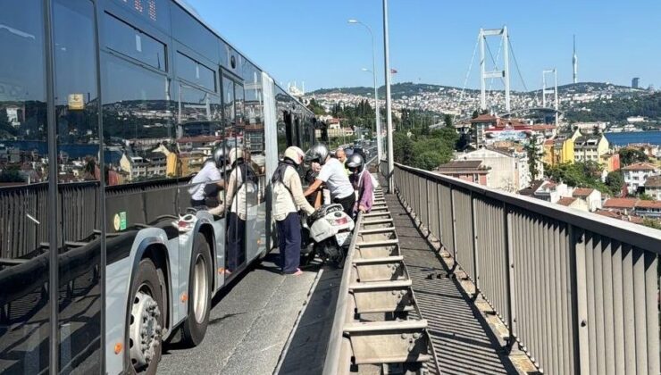 15 Temmuz Şehitler Köprüsü’nde Trafiği Kilitleyen Kaza