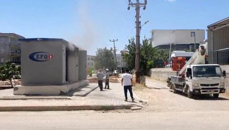 Adıyaman’da Sıcaklıklardan Ötürü Trafodan Yükselen Dumanlar Korkuttu