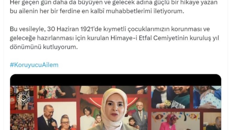 Aile ve Sosyal Hizmetler Bakanı Mahinur Özdemir Göktaş, Gözetici Aile Günü’nde Çocukların Aile Ortamında Büyümesini Diledi