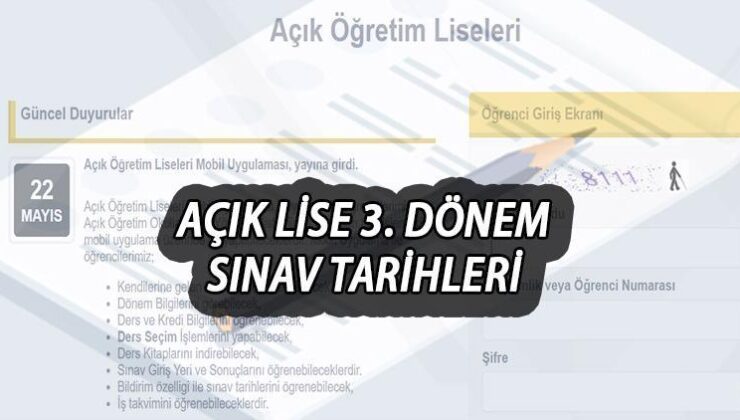 Aöl 3. Dönem Sınav Takvimi || Açık Lise İmtihanları Ne Zaman, Ayın Kaçında? Aöl Sınav Yerleri Hangi Tarihte Belli Olacak?