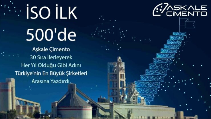 Aşkale Çimento, Türkiye’nin En Büyük 500 Sanayi Kuruluşu Listesinde Yerini Aldı