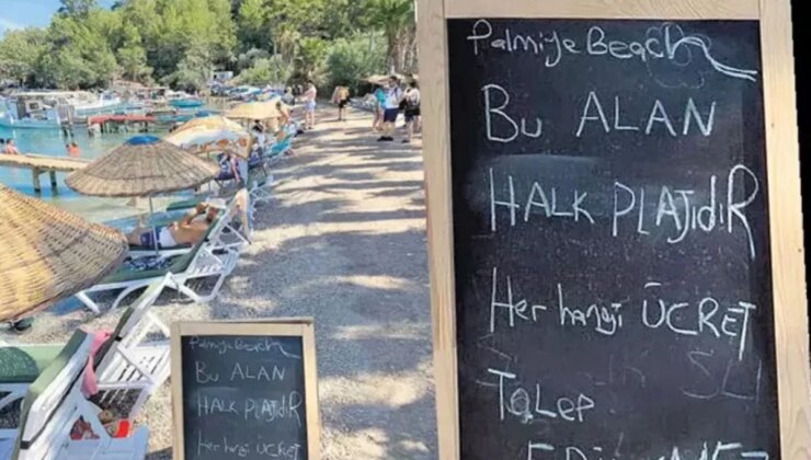 Birilerinin Üzerine Çöreklendiği Plaj Artık Ücretsiz! “Burası Halk Plajıdır” Tabelası Asıldı