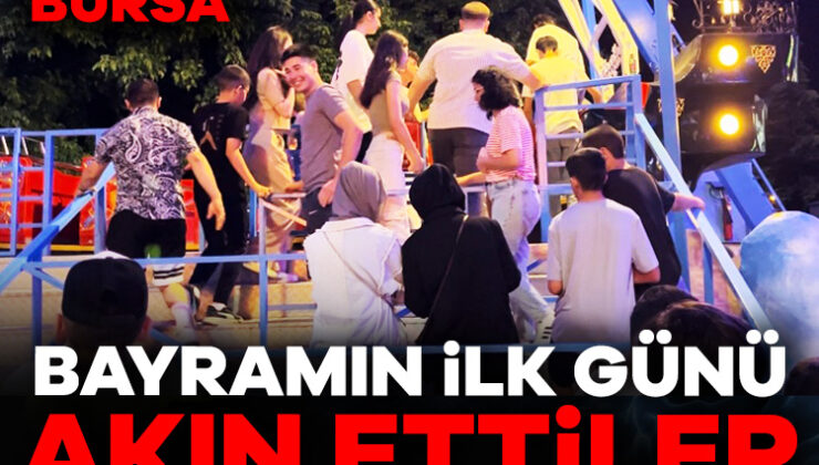 Bursa’da Bayramın İlk Günü Lunaparka Akın Ettiler