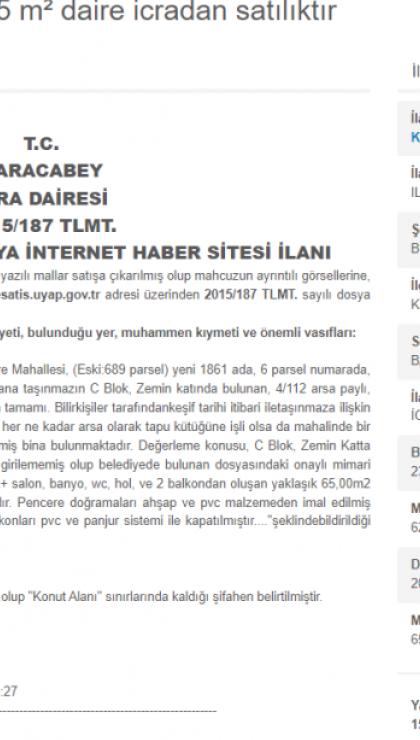 bursada bir vatandasin evi borcu yuzunden satisa cikarildi resmen duyuruldu 0 q1wiTi6y