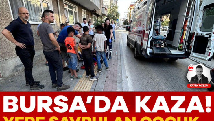 Bursa’da Motosiklet ile Kapıya Çarpan Küçük Yaştaki Sürücü Yaralandı&Nbsp;