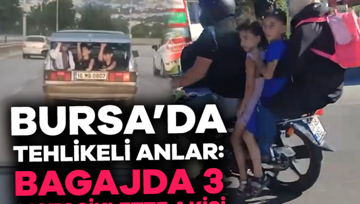 Bursa’da Otomobil Bagajında 3 Kişi ile Motosiklete Binen 4 Kişi İse Ölüme Davetiye Çıkardı