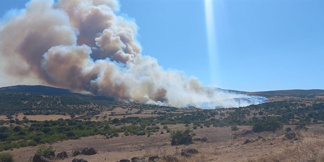 Çanakkale’de Ormana Sıçrayan Yangının İlerlemesi Durduruldu