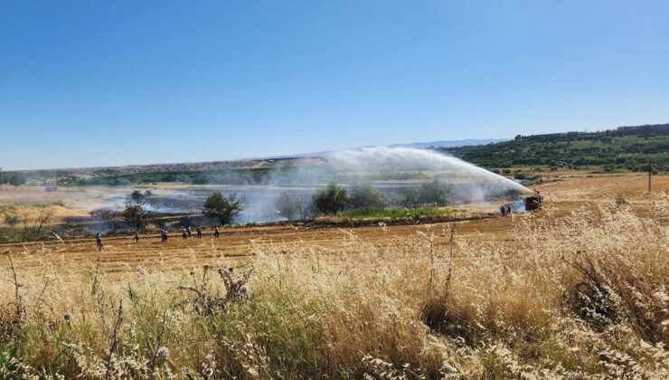 Dicle Üniversitesi Yerleşkesinde Anız Yangını