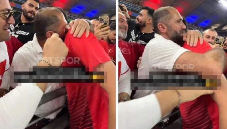 Duygu Dolu Anlar! Hakan Çalhanoğlu, Galibiyeti Tribündeki Babasıyla Kutladı