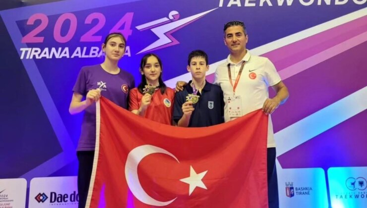 Düzceli Sportmenler Taekwondo Avrupa Kulüpler Şampiyonasında 2 Altın Madalya Kazandı