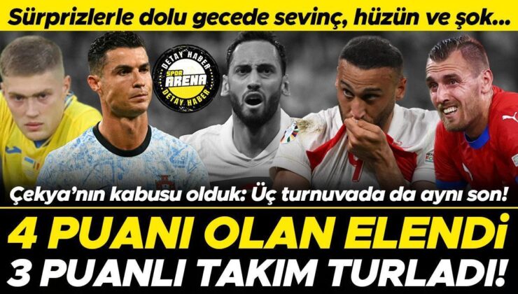 EURO 2024 Sürprizlerle Dolu! 3 Puanı Olan Turladı, 4 Puanlı Takım Elendi | A Milli Kadromuz, Çekya’nın Kabusu Oldu! Üç Turnuvada da Eve Gönderdik…