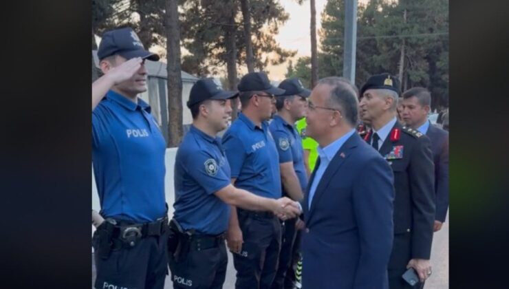 Gaziantep Valisi Kemal Çeber, Polis ve Vatandaşla Uygulama Noktasında Bayramlaştı