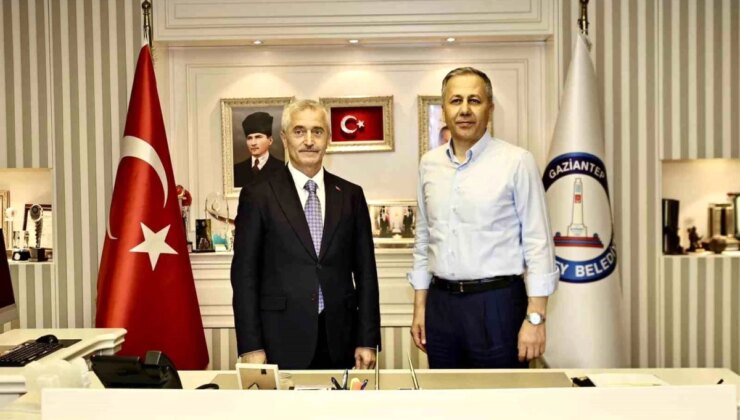 İçişleri Bakanı Ali Yerlikaya, Şahinbey Belediye Başkanı Mehmet Tahmazoğlu’nu Ziyaret Etti