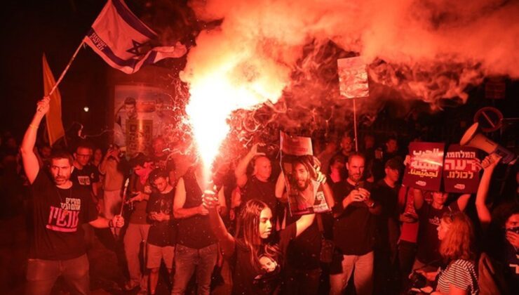 İsrail’de Protestoculardan ‘Seçim’ Çağrısı: Çok Sayıda Kişi Gözaltına Alındı!