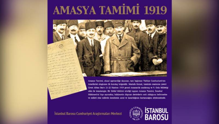 İstanbul Barosu, Amasya Genelgesi’nin 105. Yıl Dönümünü Kutladı: Bağımsızlık Mirasının Yılmaz Takipçisi Olmayı Sürdüreceğiz