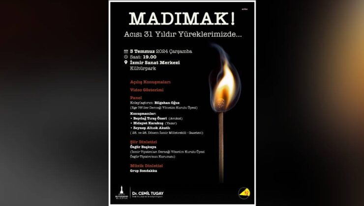 İzmir Büyükşehir Belediyesi’nden Madımak Anması