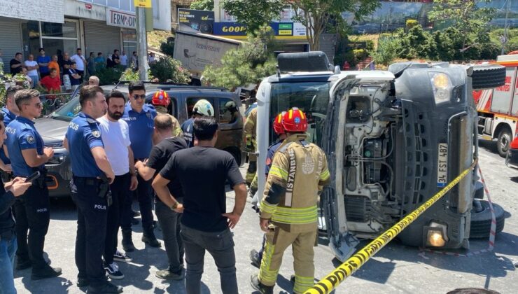 Kağıthane’de Facia: Mikser Gelin Arabasının Üstüne Devrildi!