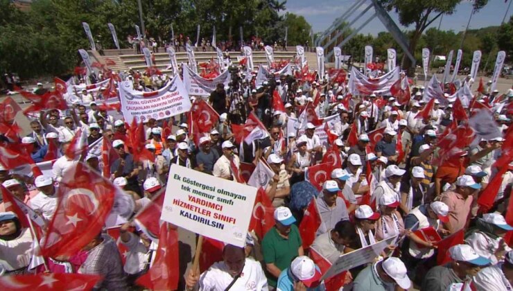 Kamu Birliği Konfederasyonu Ankara Anıtpark’ta Büyük Devlet Memurları Mitingi Düzenledi