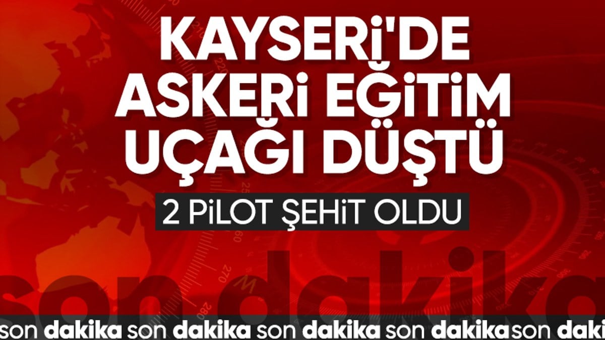 Kayseri’de Eğitim Uçağı Düştü