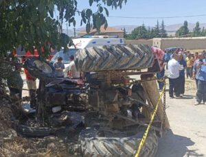 Malatya’da Kontrolden Çıkan Traktör Devrildi! 1 Ölü, 1 Yaralı