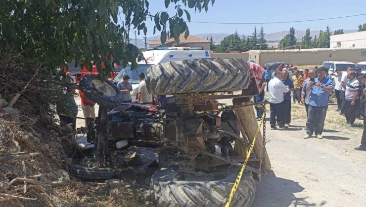 Malatya’da Kontrolden Çıkan Traktör Devrildi! 1 Ölü, 1 Yaralı