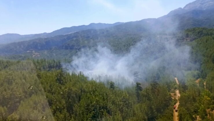 Manavgat’ta Tazı Kanyonu’nda Çıkan Orman Yangını Kontrol Altına Alındı