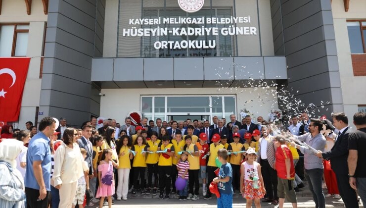 Melikgazi İlçesinde Hüseyin-Kadriye Güner Ortaokulu’nun Resmi Açılışı Yapıldı