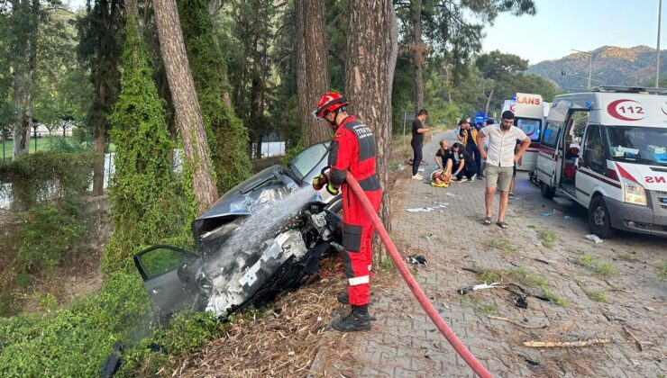 Muğla’da Otomobil Ağaca Çarptı: Yaralılar Var