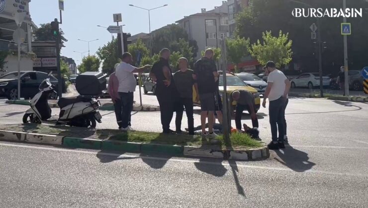 Nilüfer’de Ticari Taksi ile Motosiklet Çarpıştı: 1 Yaralı