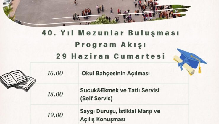 Nuh Mehmet Küçükçalık Anadolu Lisesi 40 Yaşında