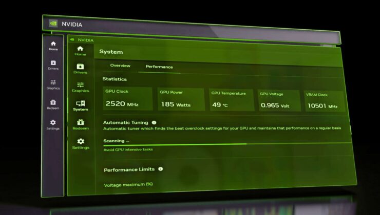 Nvidia Uygulaması Yenilendi: Otomatik Hız Aşırtma ve Daha Fazlası