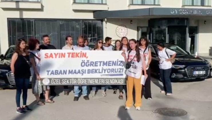 Özel Sektör Öğretmenlerinden Bakan Tekin’e ‘Davet’ Protestosu