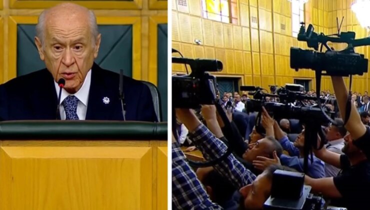 Parti Grubunda Oturarak Konuşan Bahçeli, Önündeki Metni Okurken Takılıp Kaldı