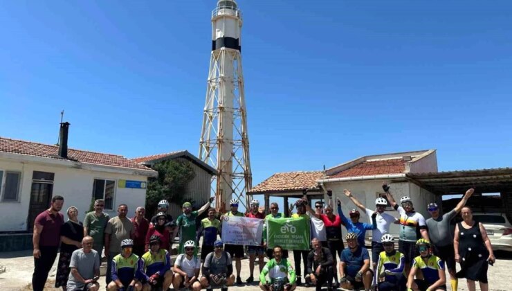 Samsun’da Ekolojik Yaşam Bisiklet Derneği, Bafra Deniz Feneri’ne Bisiklet Tipi Düzenledi