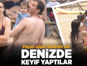 Selahattin Paşalı ile Lara Tümer, Bodrum’da! Minik Kızlarıyla Deniz Keyif Yaptılar