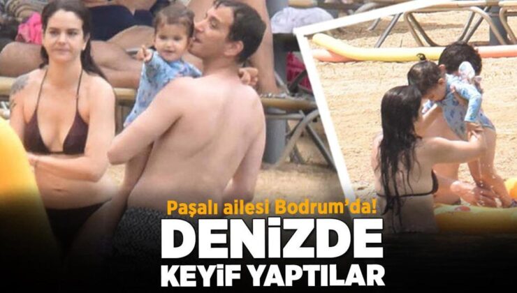 Selahattin Paşalı ile Lara Tümer, Bodrum’da! Minik Kızlarıyla Deniz Keyif Yaptılar