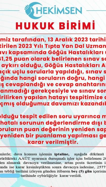 tipta yan dal uzmanlik egitimi giris sinavi davasinda onemli karar 1 3M3bsO69