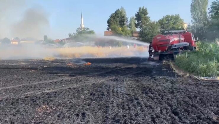 10 Dönüm Buğday Ekili Alan Kül Oldu