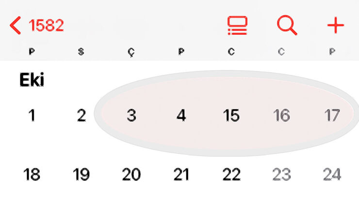 1582’nin Ekim Ayı, Telefonunuzun Takviminde Neden 10 Gün Eksik Görünüyor?