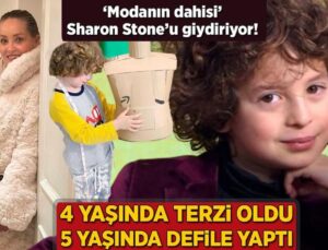 4 Yaşında Terzi Oldu, 5 Yaşında Defile Yaptı! ‘Modanın Dahisi’ Sharon Stone’u Giydiriyor