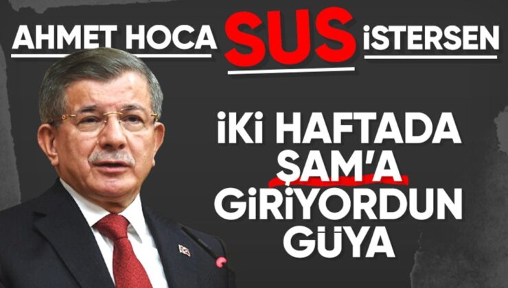 Ahmet Davutoğlu’ndan Suriye Açıklaması