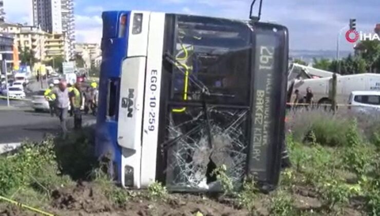 Ankara’da Belediye Otobüsü Devrildi! 5 Kişi Yaralandı