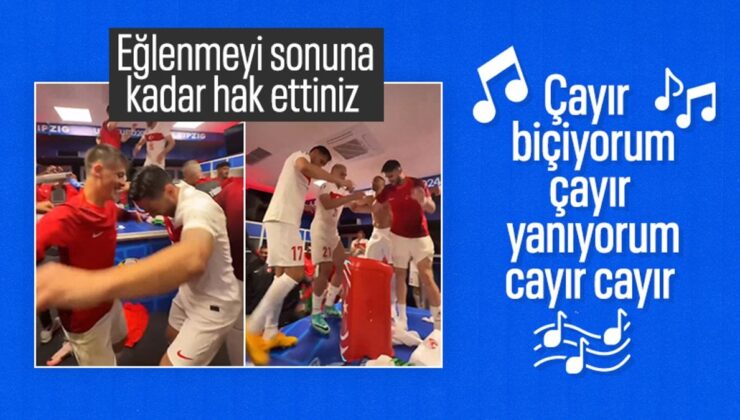 Avusturya Galibiyetinin Ardından Ulusalların Soyunma Odasında Galibiyet Sevinci