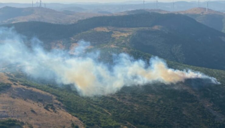 Balıkesir’de Çıkan Yangına Müdahale Ediliyor