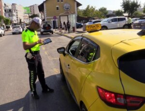 Bandırma’da Ticari Taksi ve Motosiklet Şoförlerine Denetim