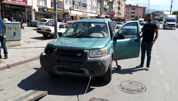 Bursa İnegöl’de Cip ile Motosiklet Kafa Kafaya Çarpıştı, 2 Yaralı