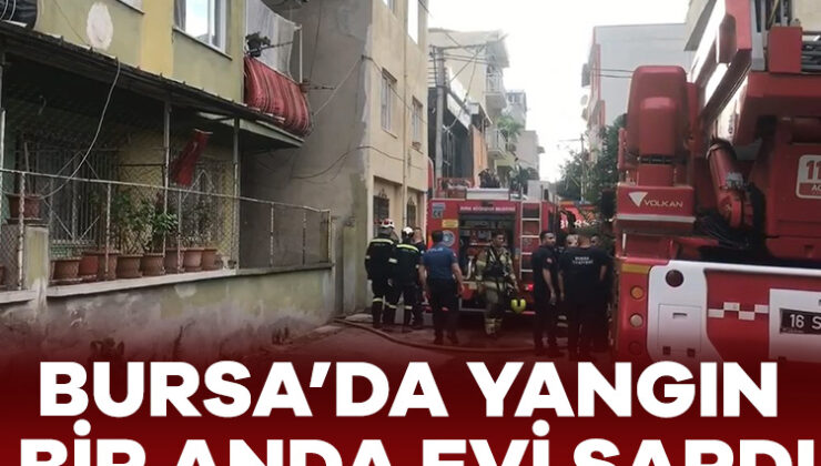 Bursa’da Binanın En Üst Katında Başlayan Yangın Bir Anda Büyüdü!