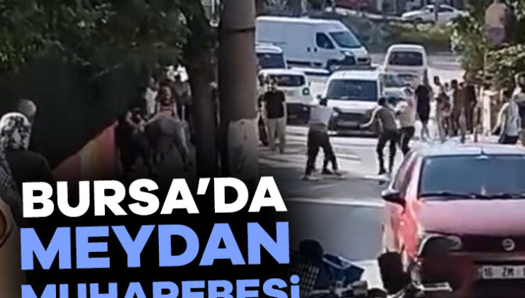 Bursa’da Husumetli İki Grup Cadde Üzerinde Karşılaşınca Kavga Çıktı