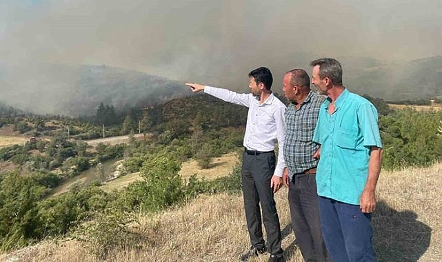 Büyükorhan’da Çıkan Orman Yangınına Müdahale Sürüyor